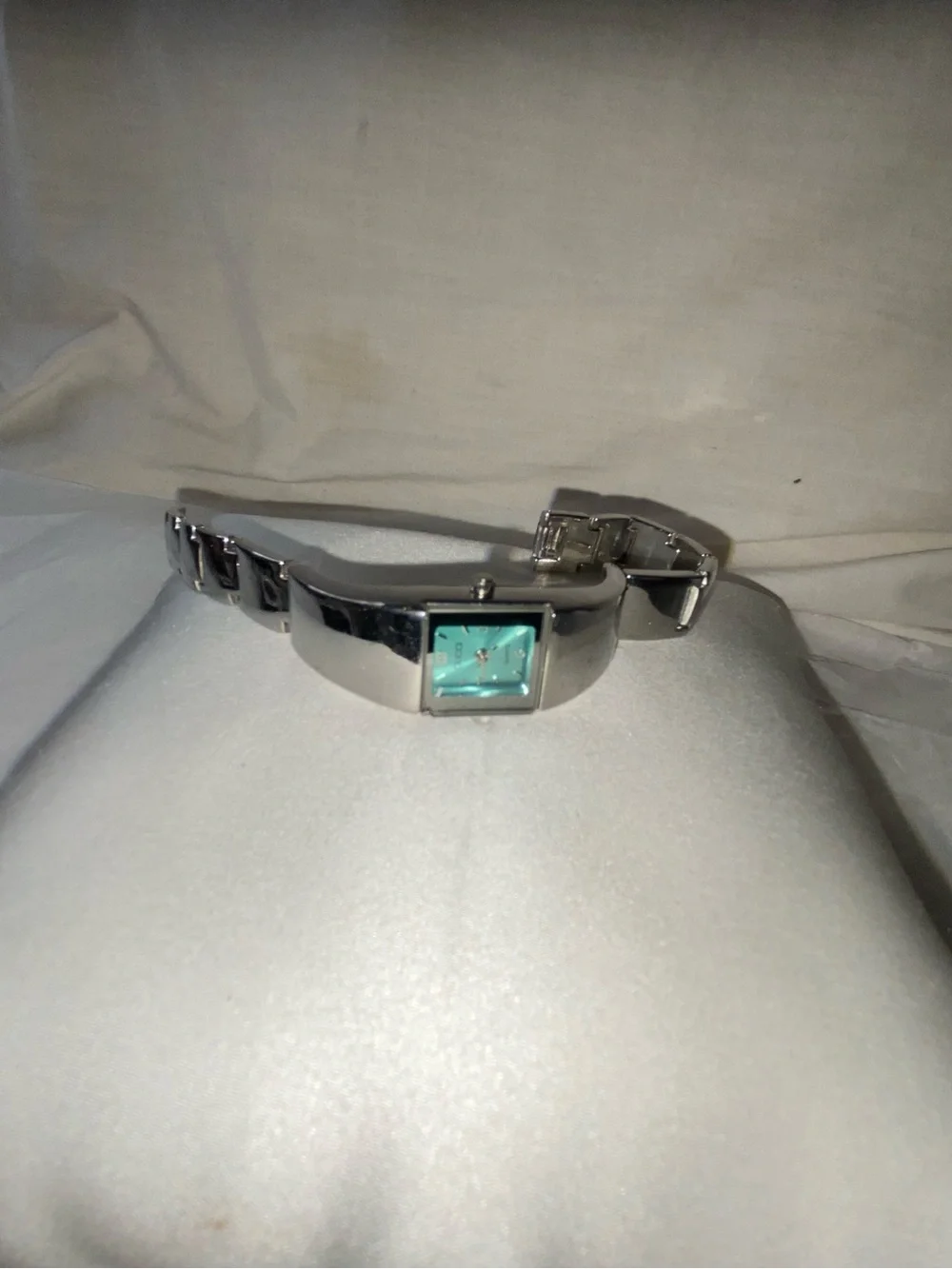 Gucci Silver Stainless Steel Bracelet Watch with Turquoise Dial